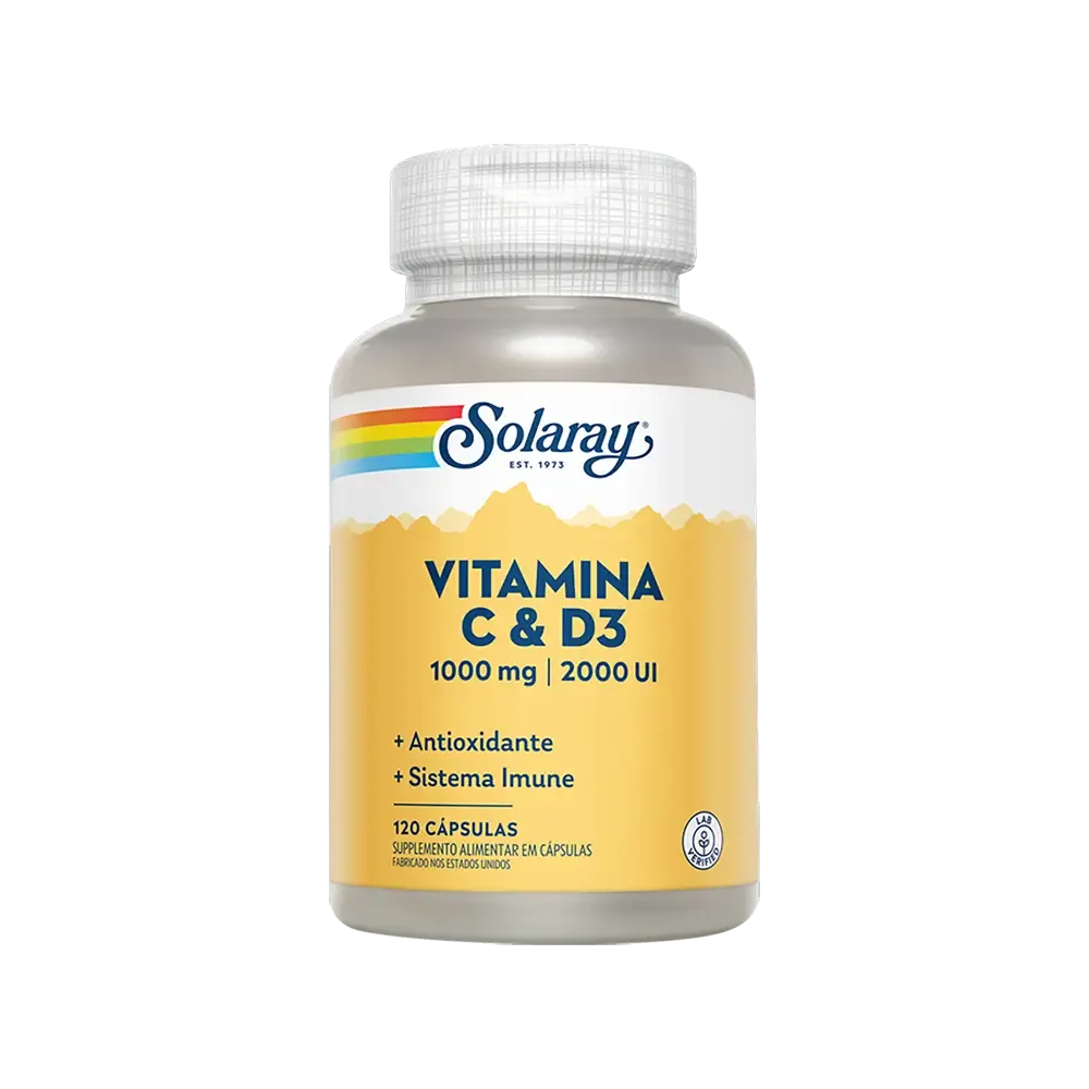 Vitamina C 1 g & Vitamina D3 2000 ui - 120 cap