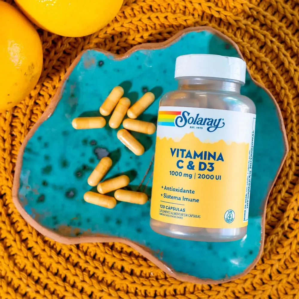 Vitamina C 1 g & Vitamina D3 2000 ui - 120 cap